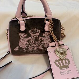 Juicy Couture Pink and Black Mini Satchel